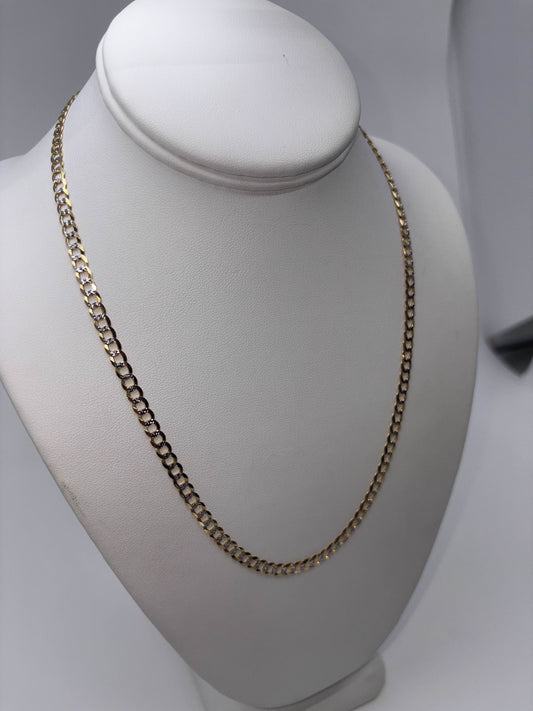 CUBAN TWO-TONE 14K GOLD, UNISEX