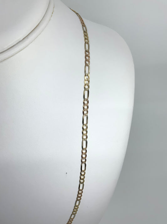 Cadena 3.0mm 22.0" Oro 14K Figaro